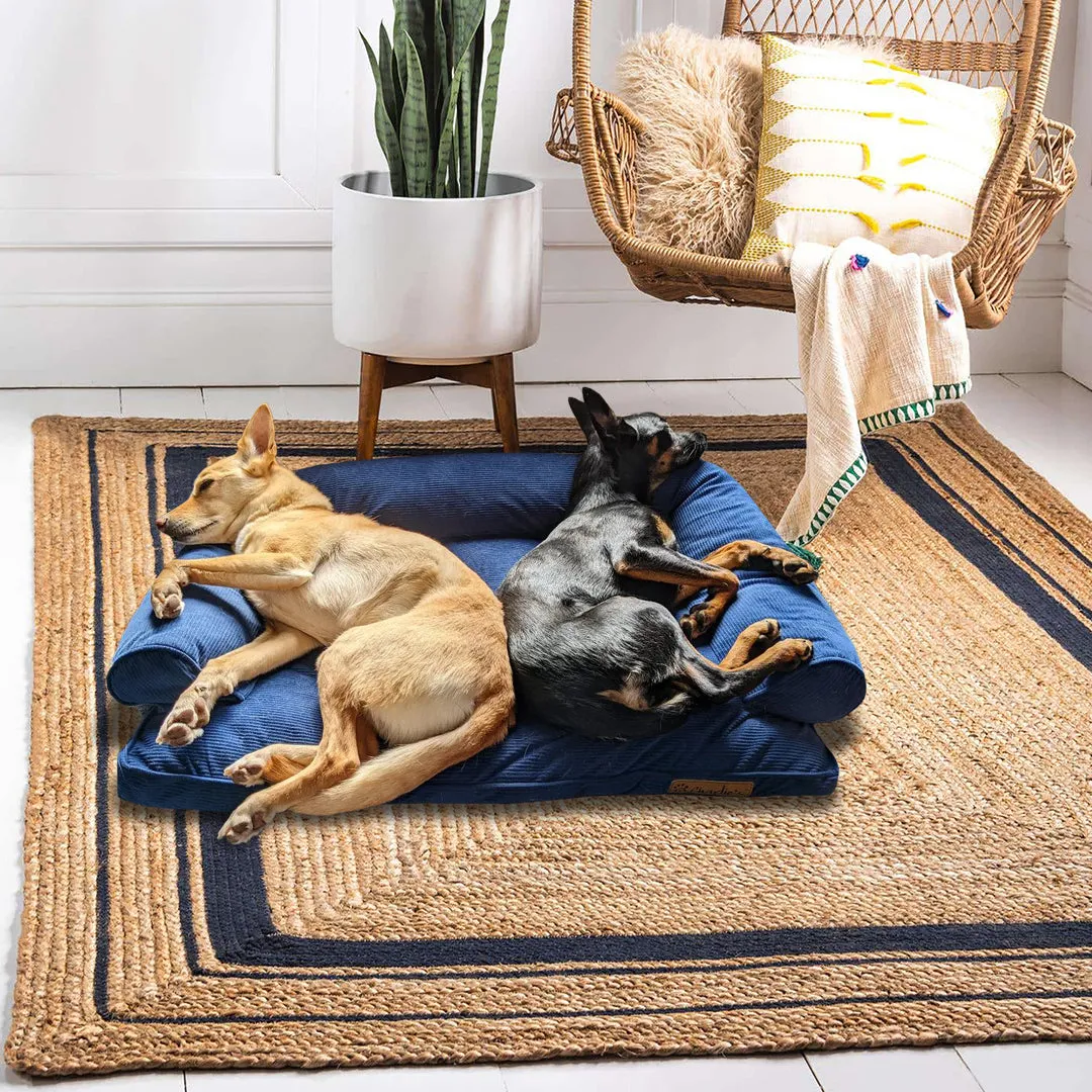 Charlie's Corduroy Dog Sofa Bed Navy Medium