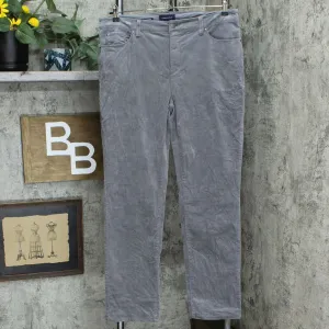 Charter Club Women's Lexington Tummy-Control Corduroy Pants Frosted Quartz 14