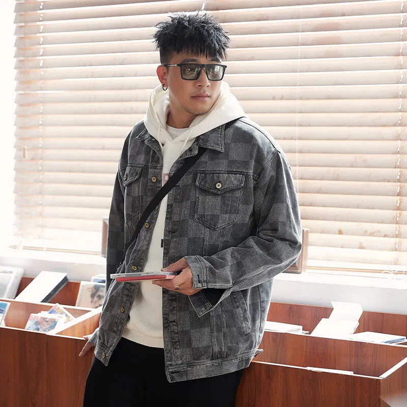 Chictango Denim Plaid Men Jacket