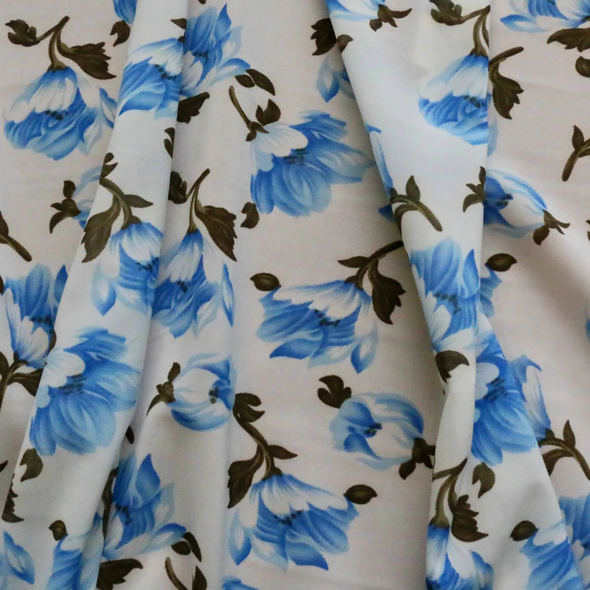 Chiffon Fabric - Black and off-white