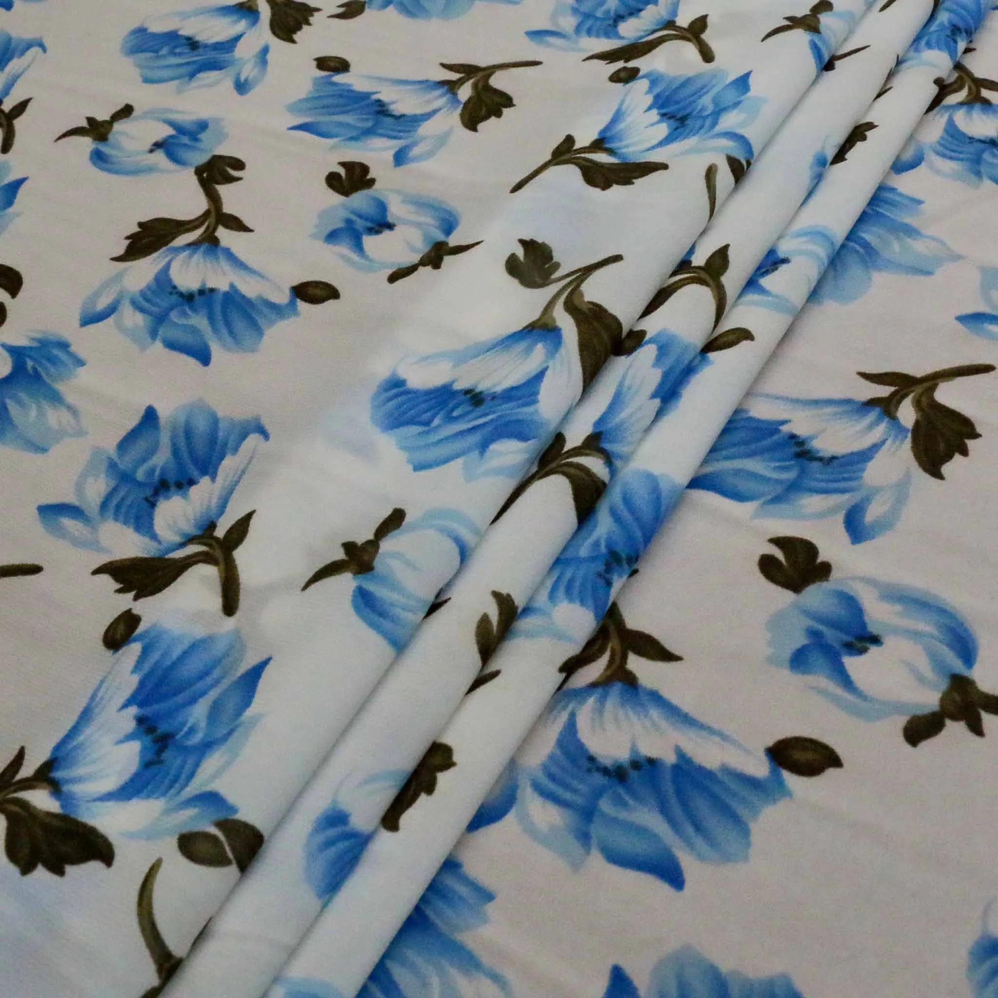 Chiffon Fabric - Black and off-white