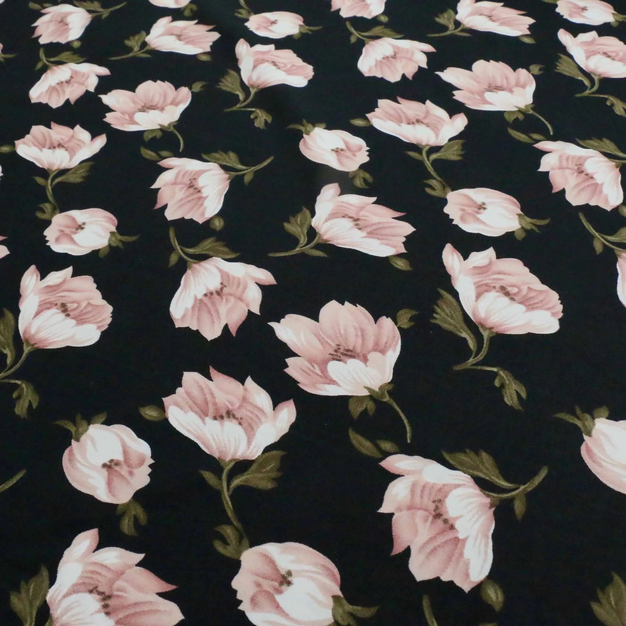 Chiffon Fabric - Black and off-white
