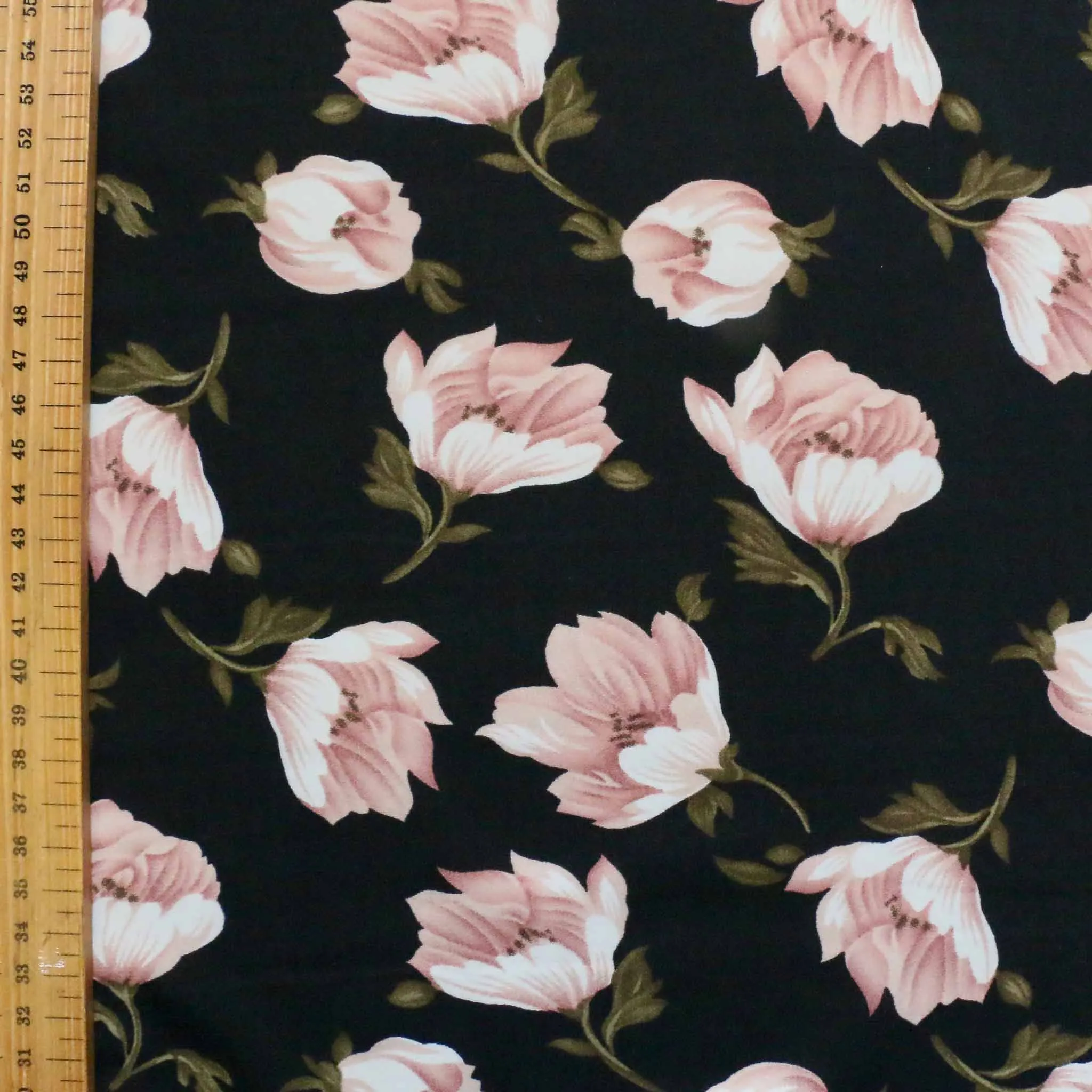 Chiffon Fabric - Black and off-white