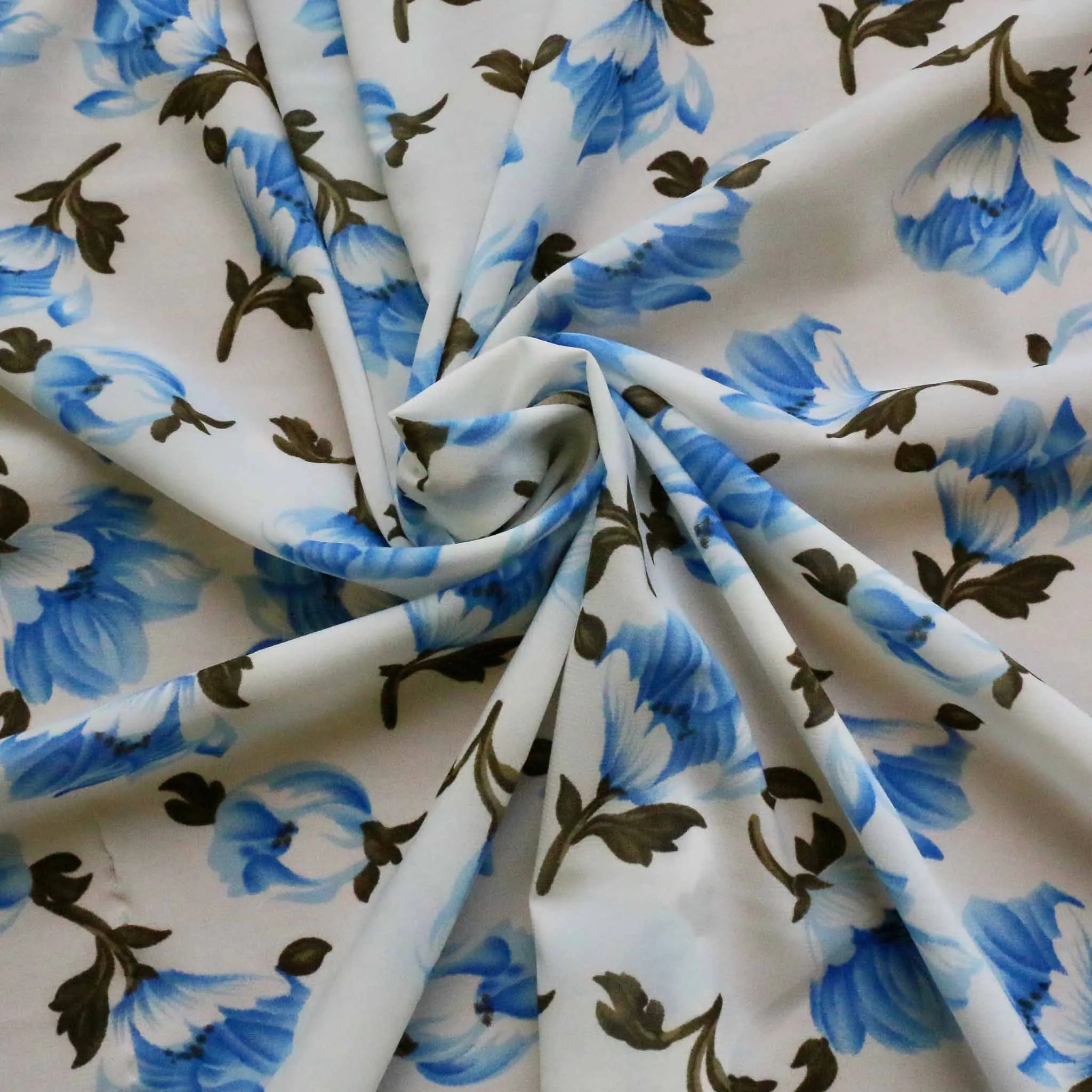 Chiffon Fabric - Black and off-white