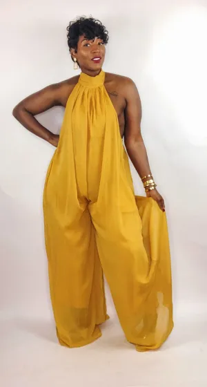 Chiffon Jumpsuit (Mustard)