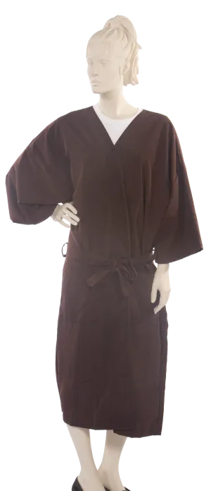 Client Gown Peachskin Fabric in Brown