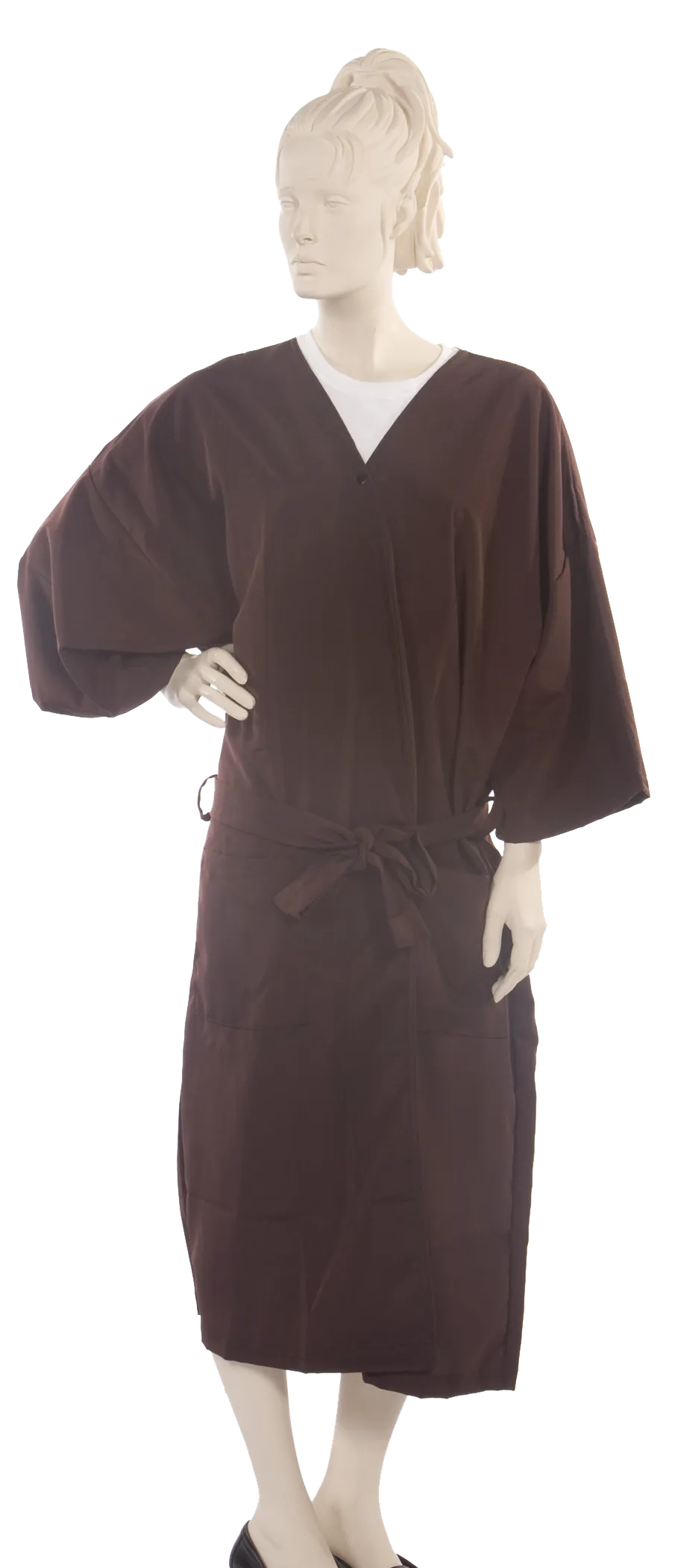 Client Gown Peachskin Fabric in Brown