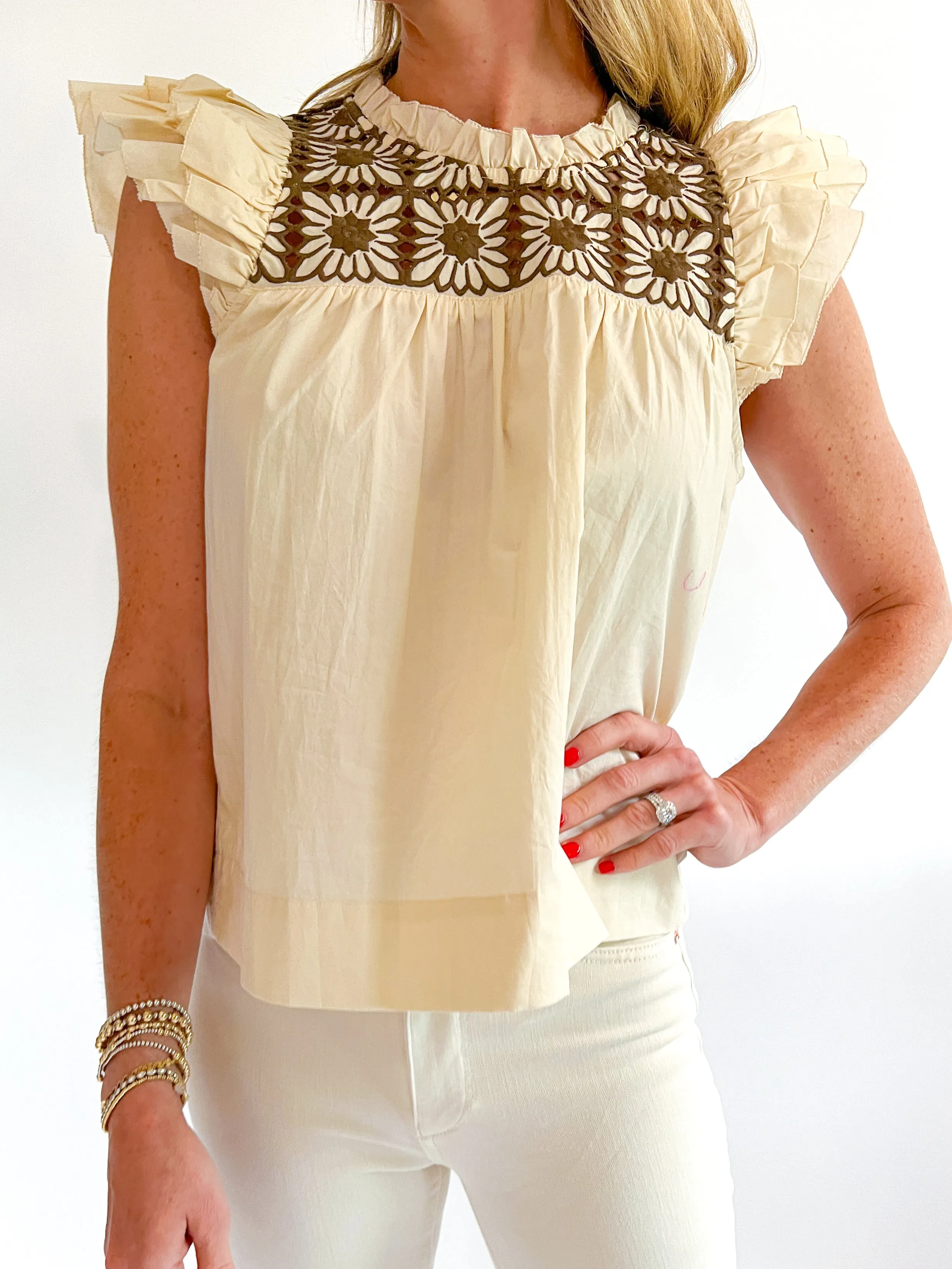 Cloud Embroidered Sonora Top