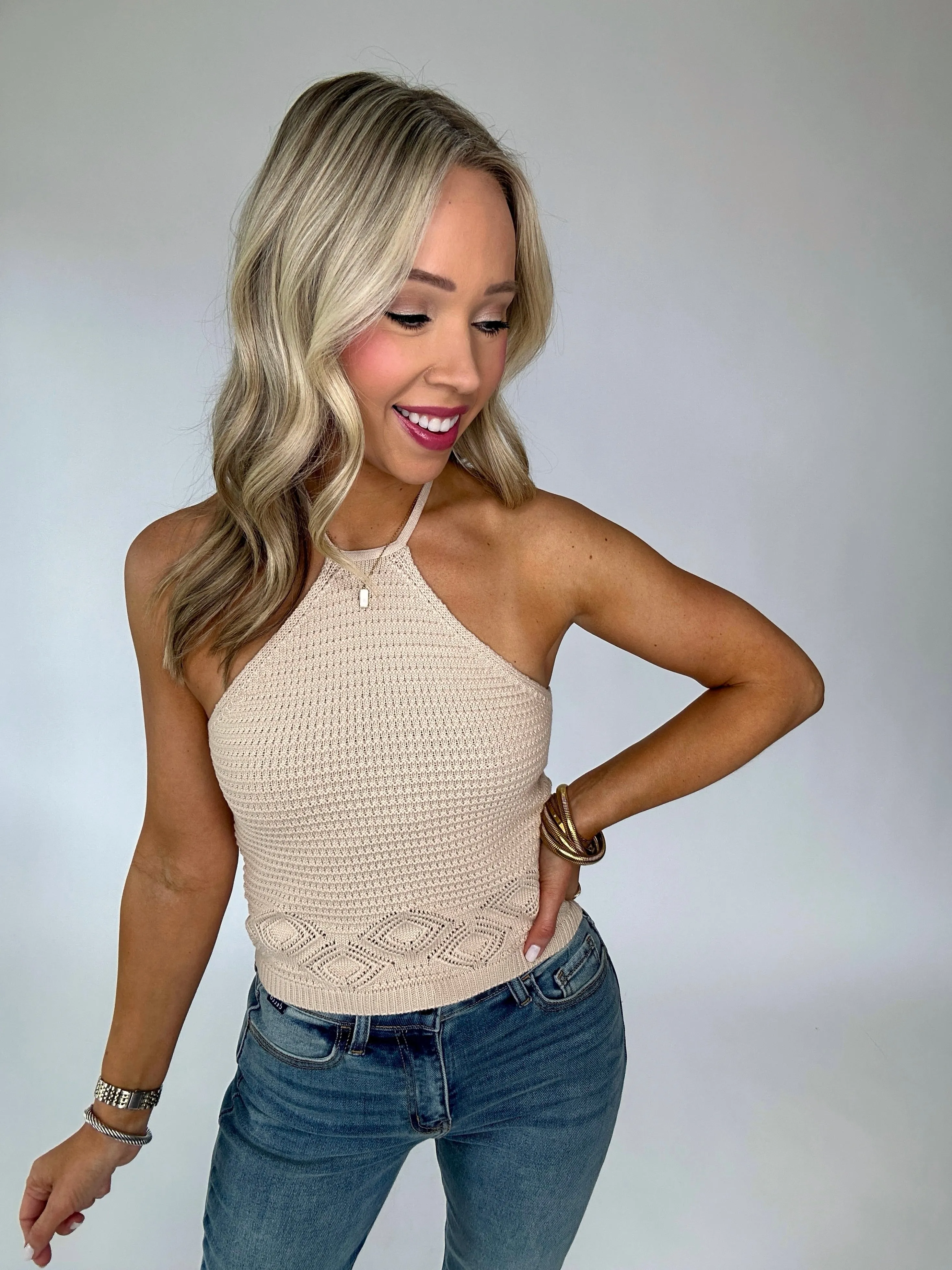 Coastal Cruise Crochet Halter Top