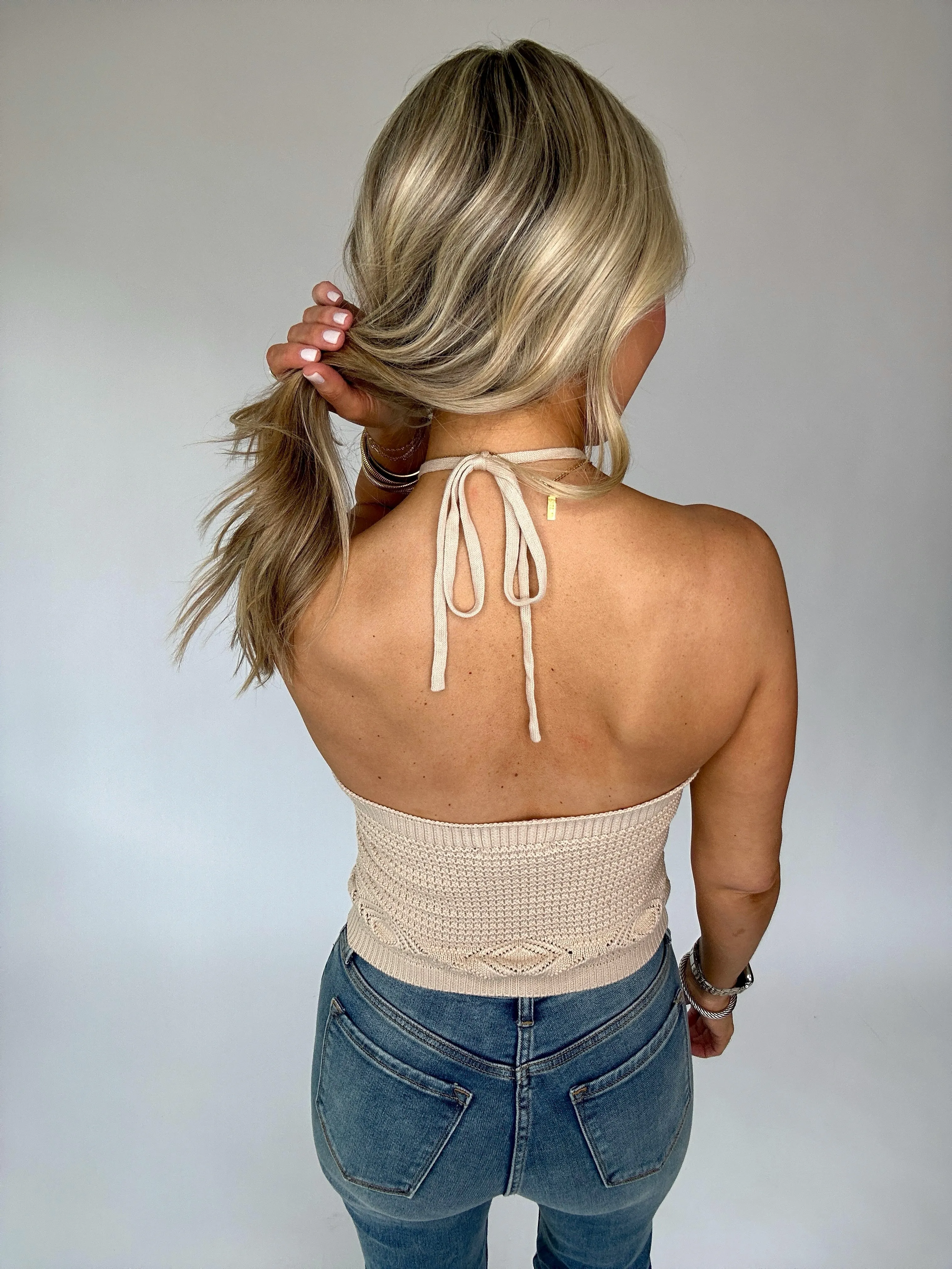 Coastal Cruise Crochet Halter Top
