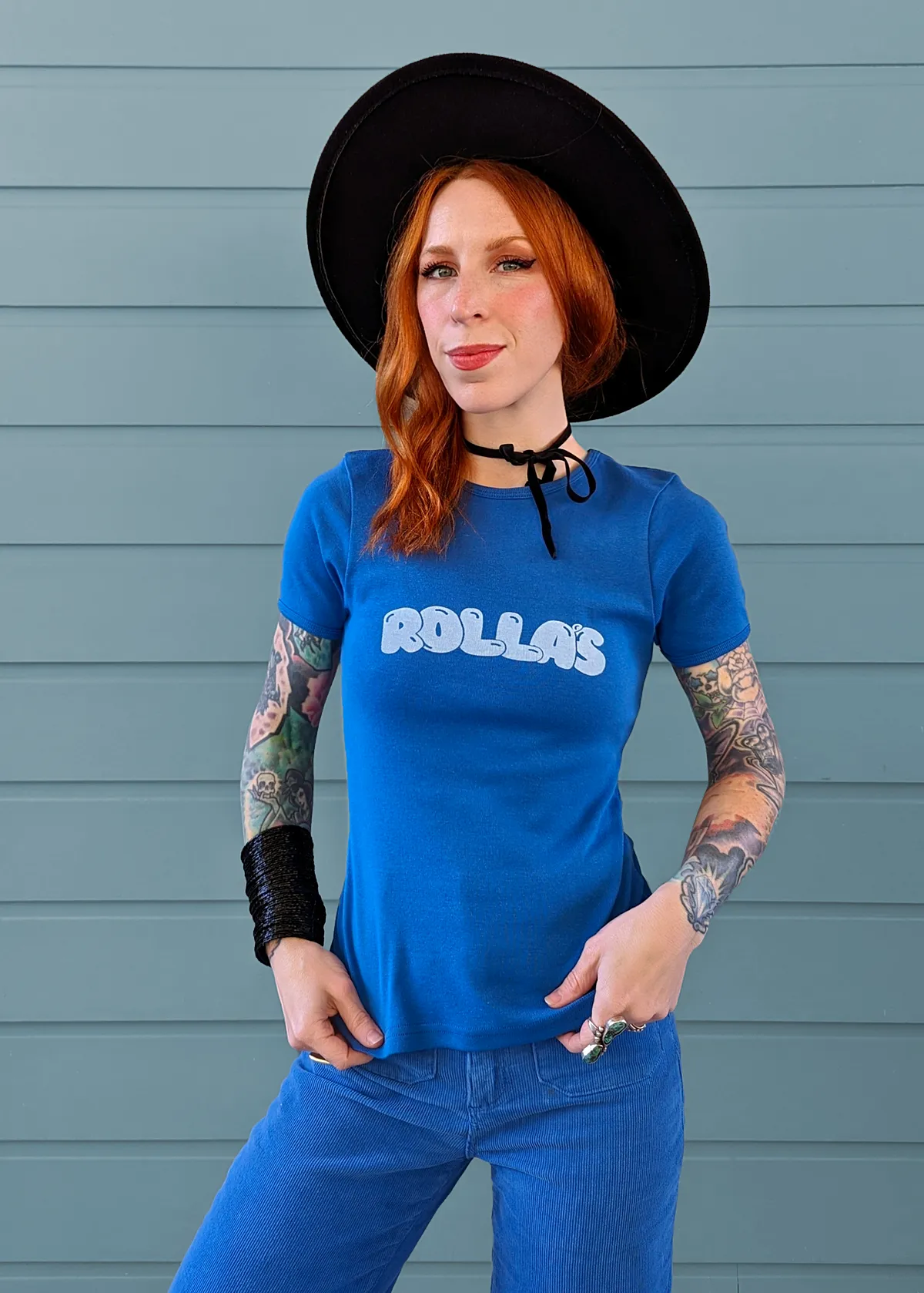Cobalt Bubble Ringer Tee