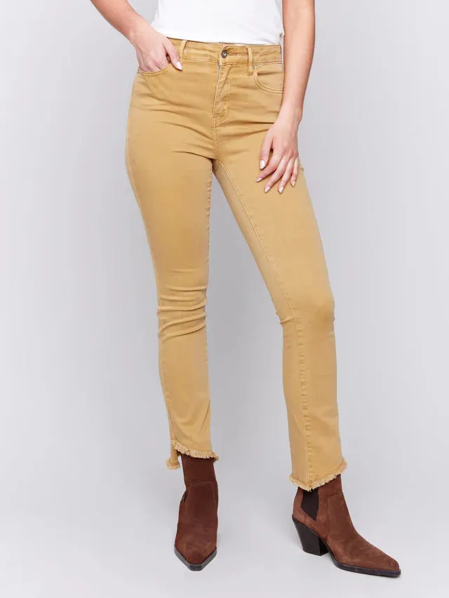 Colored Asymmetrical Leg Pant