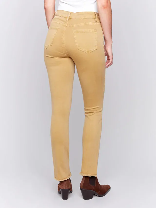 Colored Asymmetrical Leg Pant