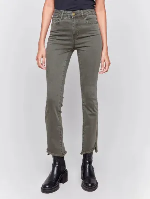 Colored Asymmetrical Leg Pant