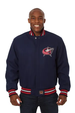 Columbus Blue Jackets Embroidered Wool Jacket