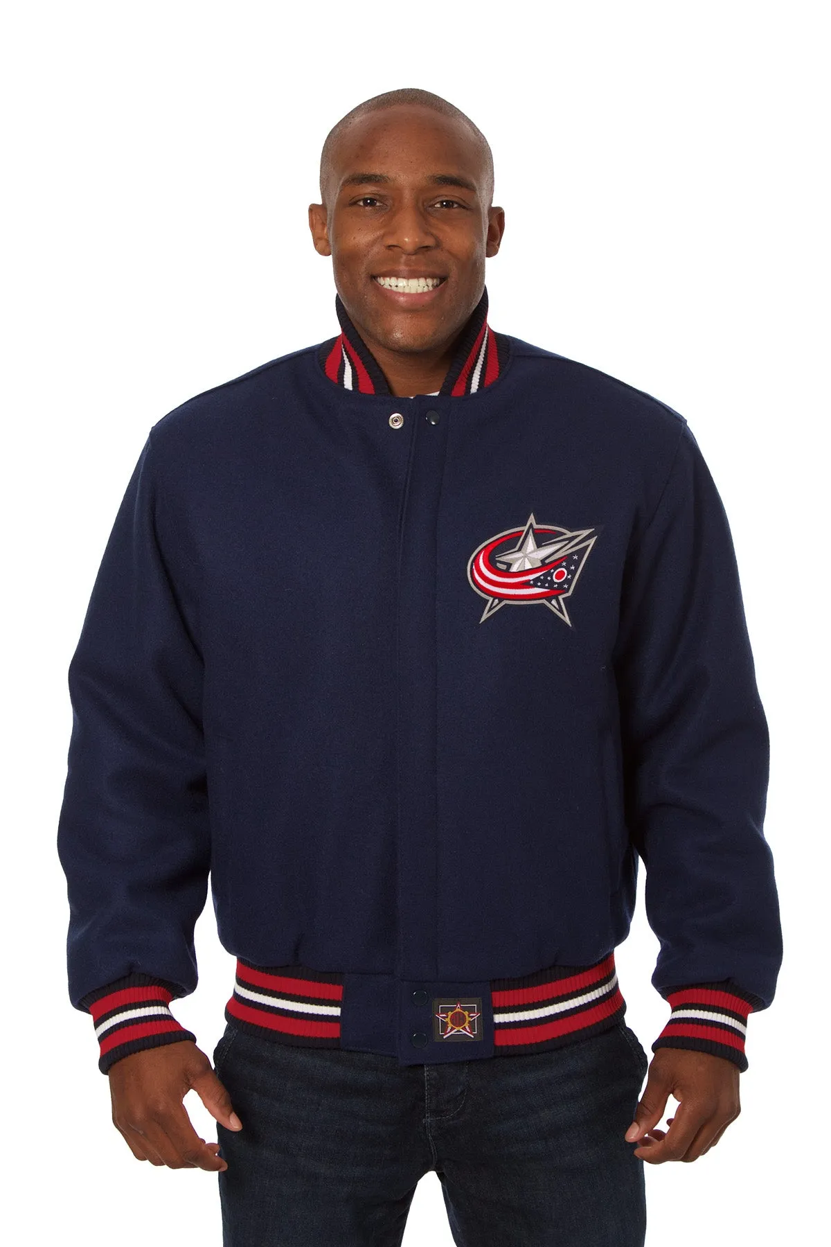 Columbus Blue Jackets Embroidered Wool Jacket