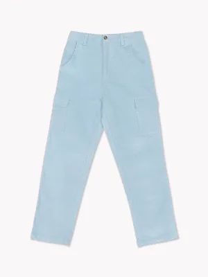 Corduroy Cargo Pants-Sky