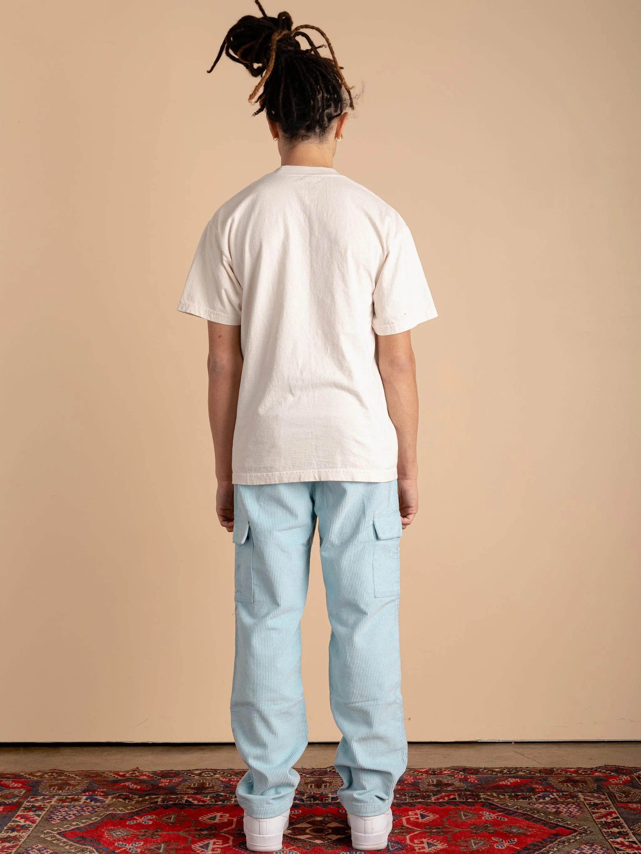 Corduroy Cargo Pants-Sky