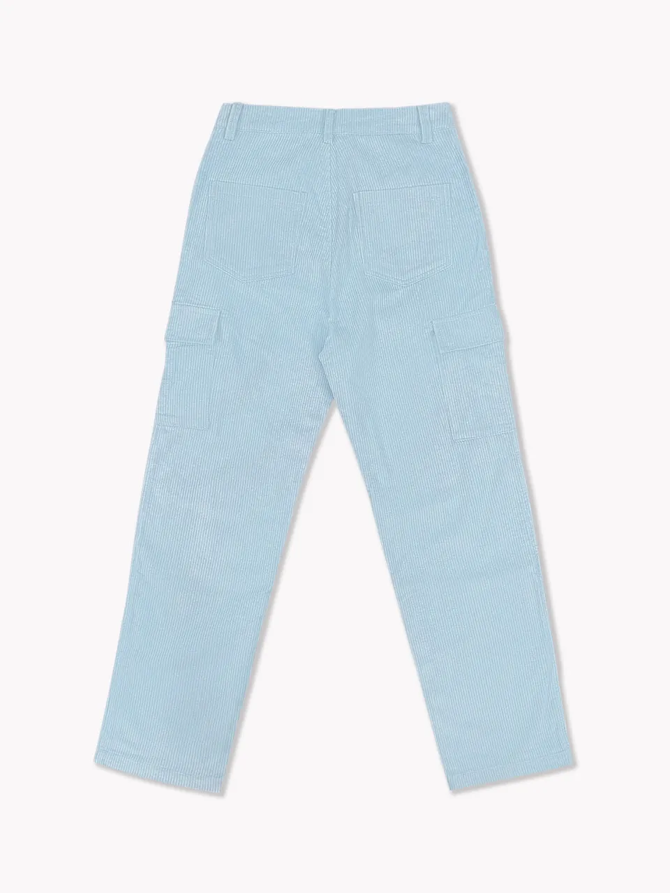 Corduroy Cargo Pants-Sky