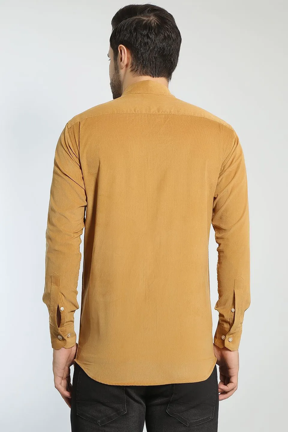 Corduroy Cotton Yellow Shirt