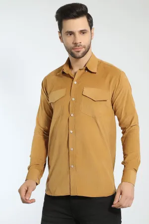 Corduroy Cotton Yellow Shirt