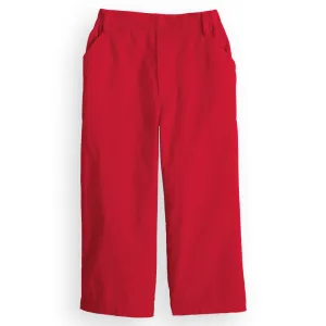 Corduroy Faux Zip Pant -- Red Cord
