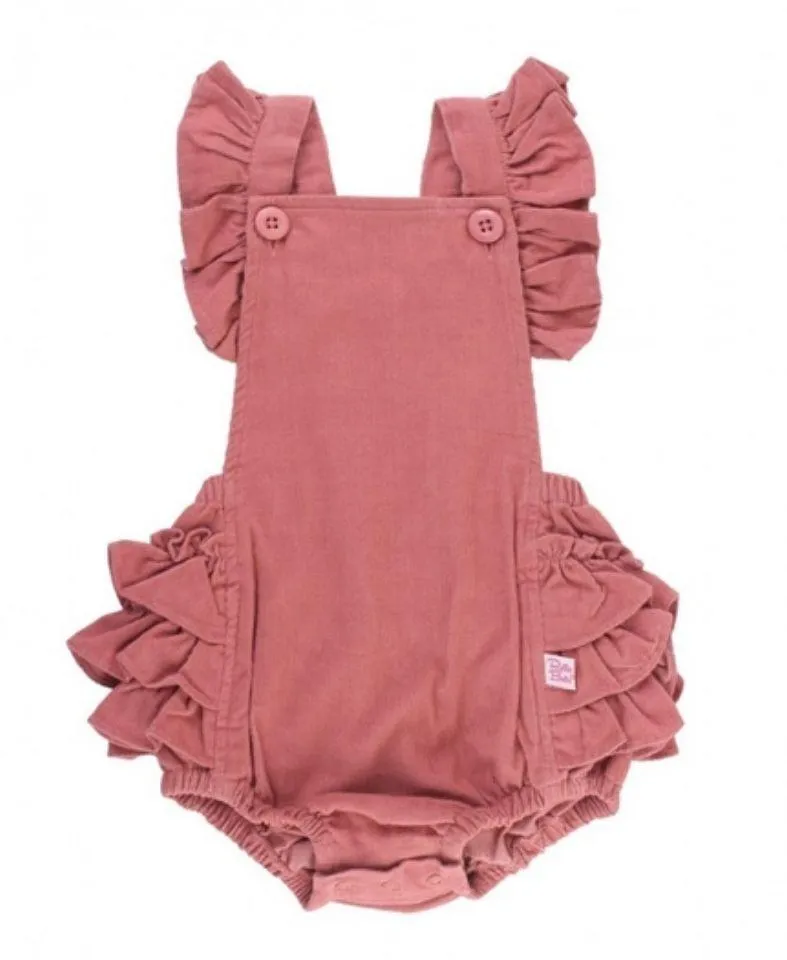 Corduroy Flutter Overall Romper