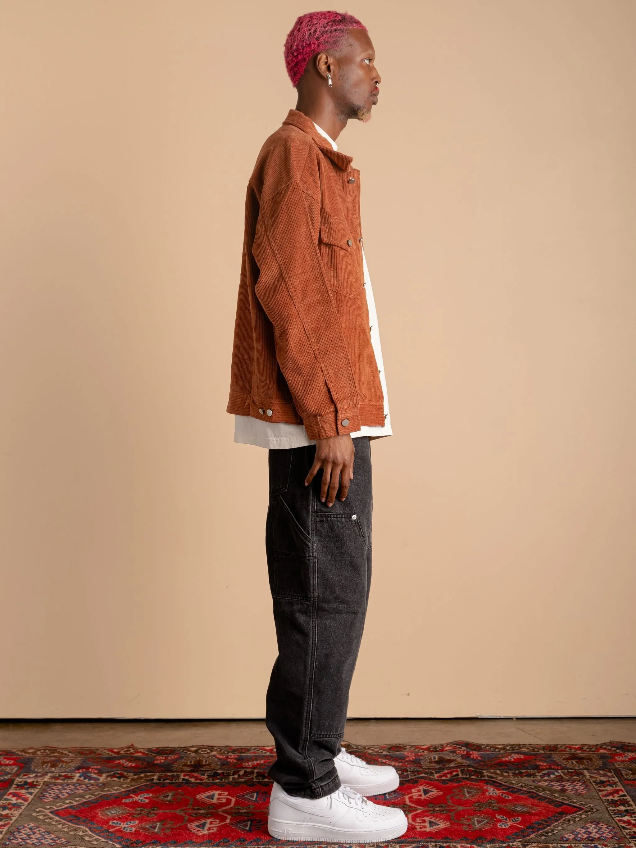 Corduroy Jacket-Burnt Orange