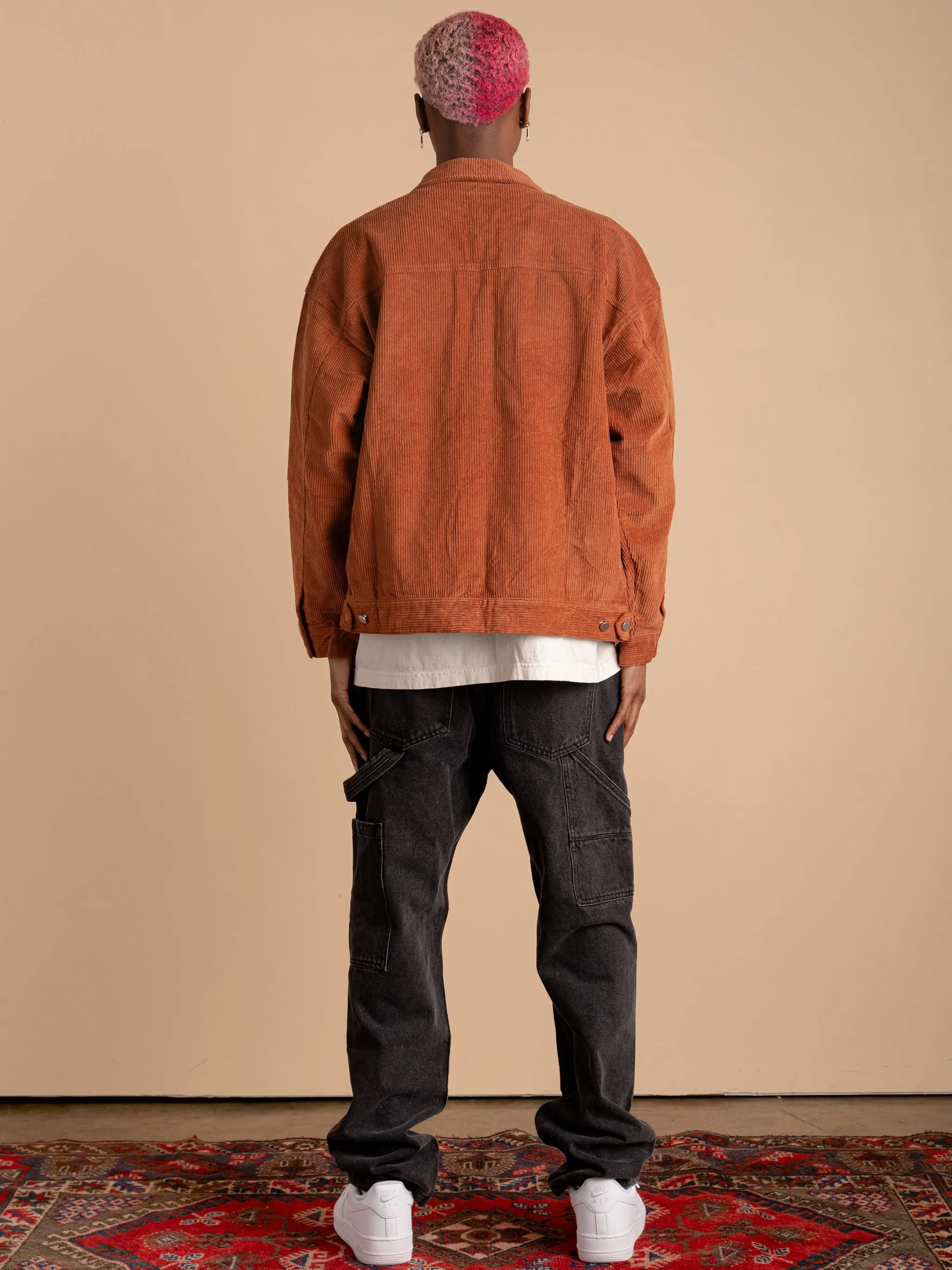 Corduroy Jacket-Burnt Orange