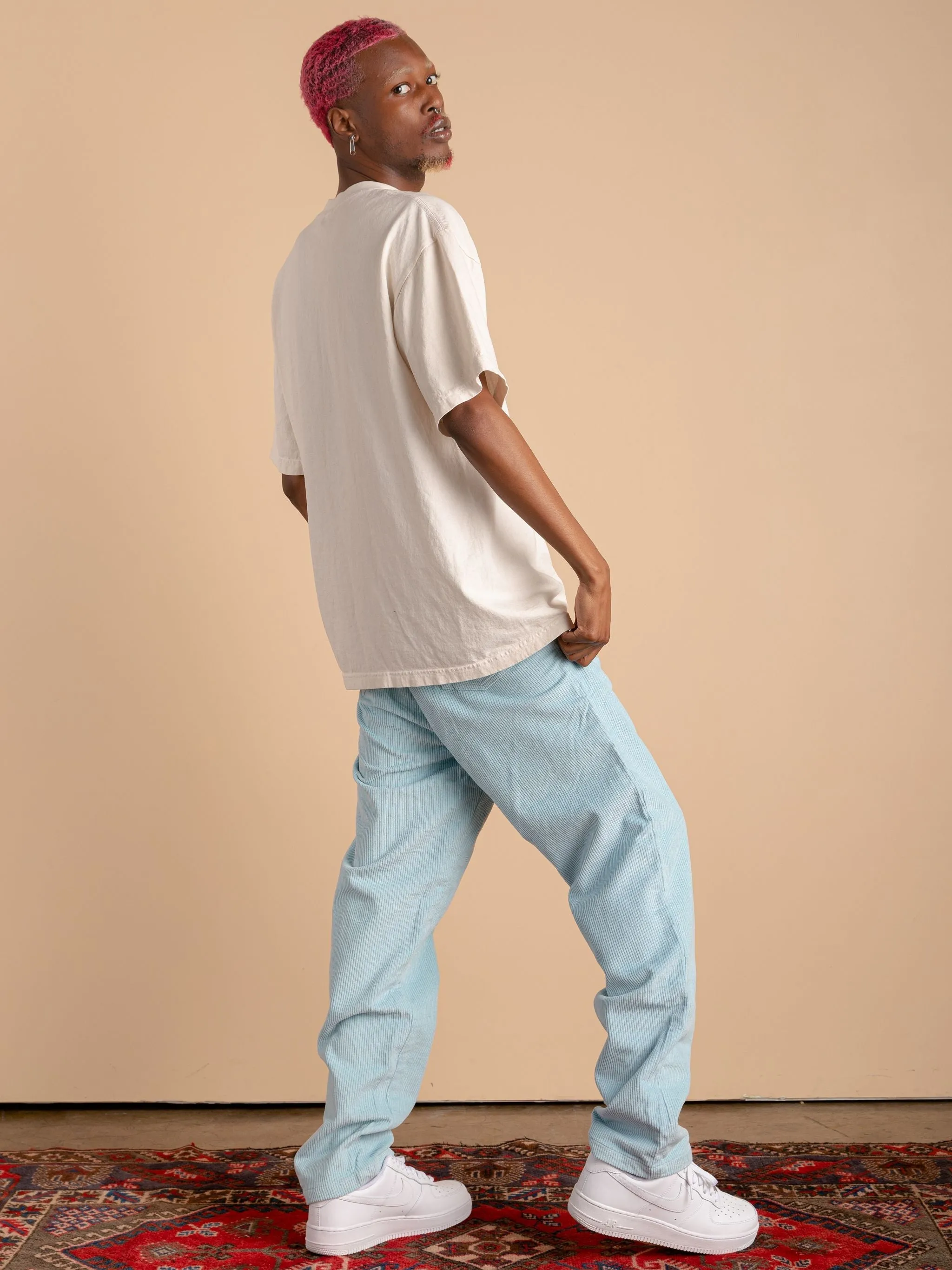 Corduroy Pants-Sky