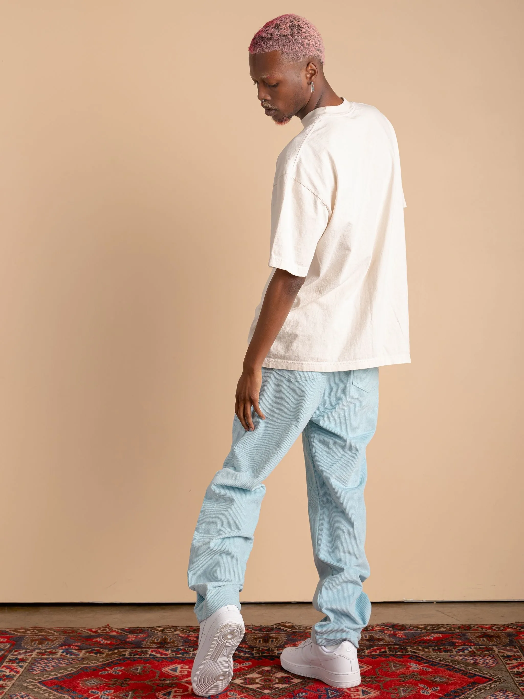 Corduroy Pants-Sky