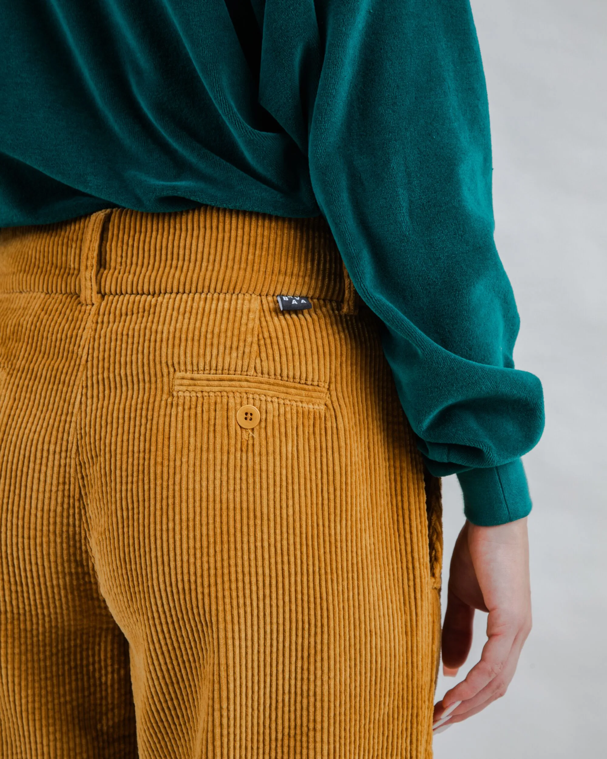 Corduroy Pleated Pants Camel