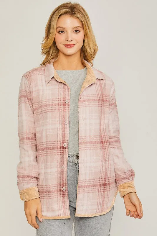Corduroy Reversible Button-Down Jacket