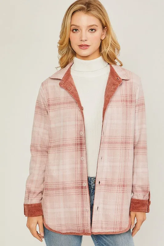 Corduroy Reversible Button-Down Jacket