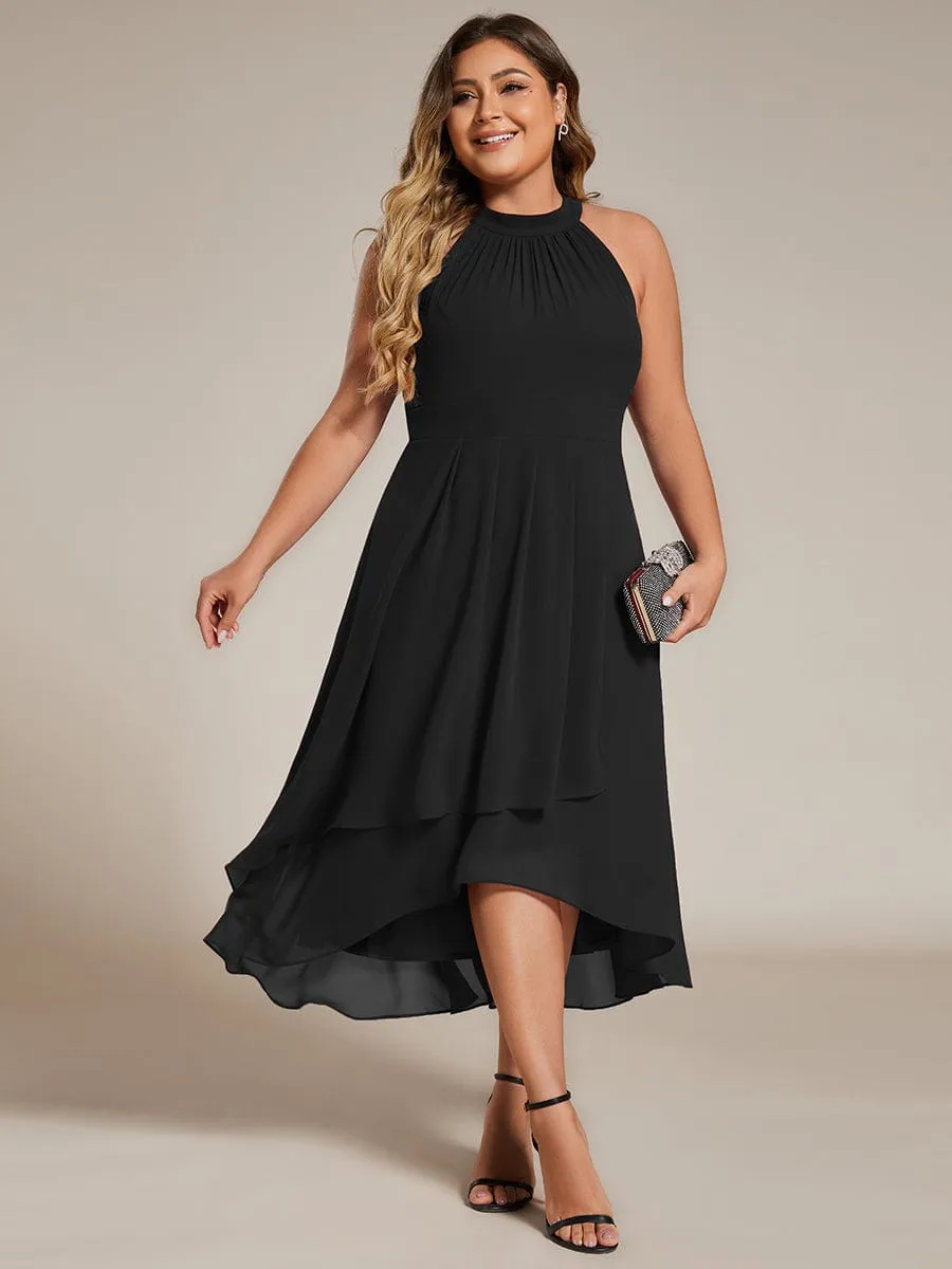 Corrie black short halter neck dress s14 Express NZ wide
