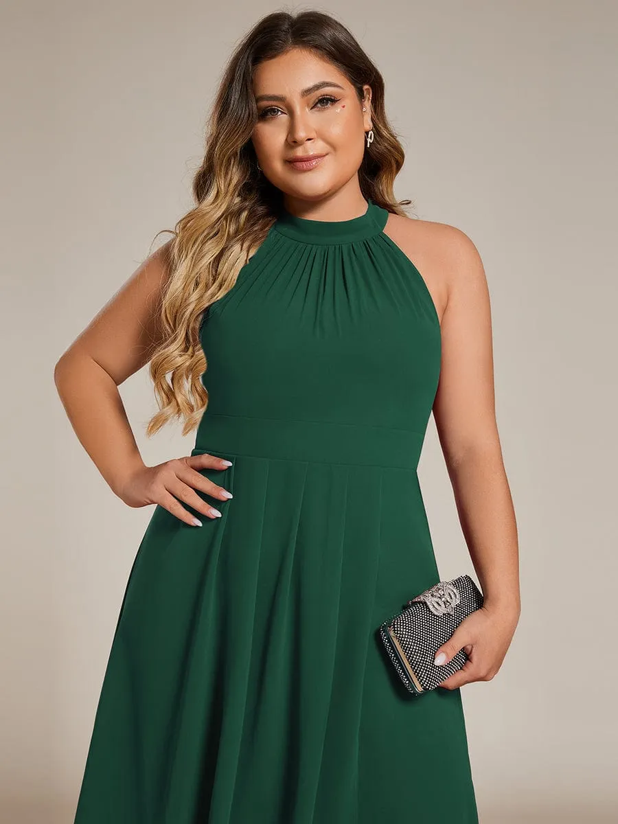 Corrie emerald halter bridesmaid dress s14 Express NZ wide