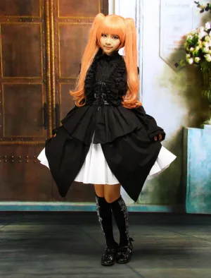 Cotton Black Halter Sleeveless Gothic Punk Lolita Dress