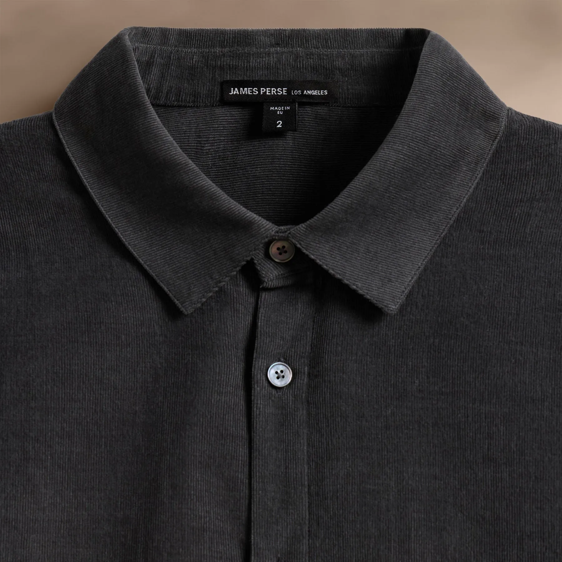 Cotton Cashmere Blend Corduroy Shirt - Carbon
