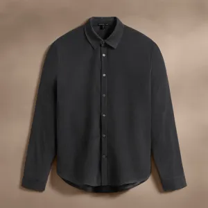 Cotton Cashmere Blend Corduroy Shirt - Carbon