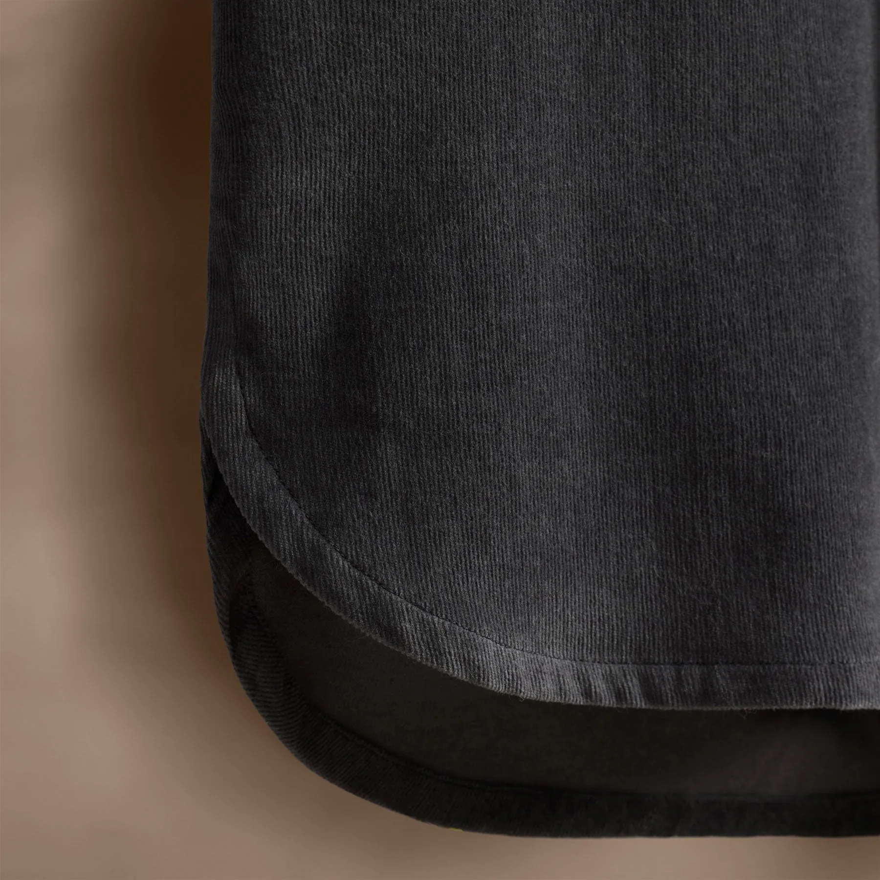 Cotton Cashmere Blend Corduroy Shirt - Carbon
