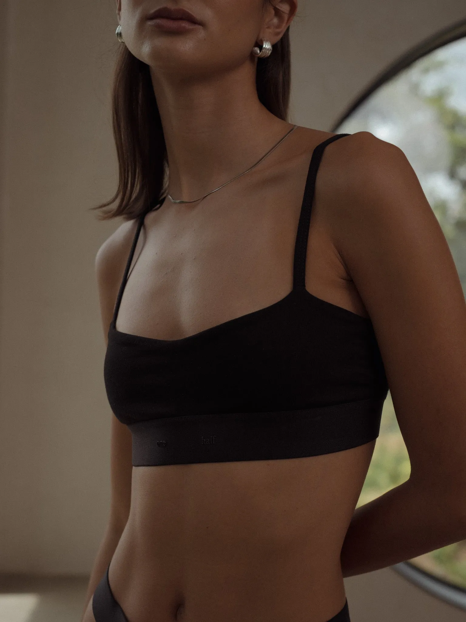 COTTON MICRO TINY TOP - BLACK