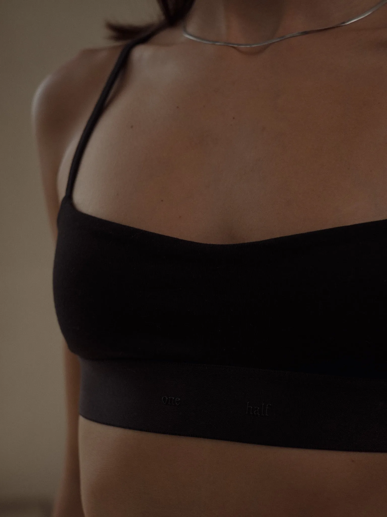 COTTON MICRO TINY TOP - BLACK
