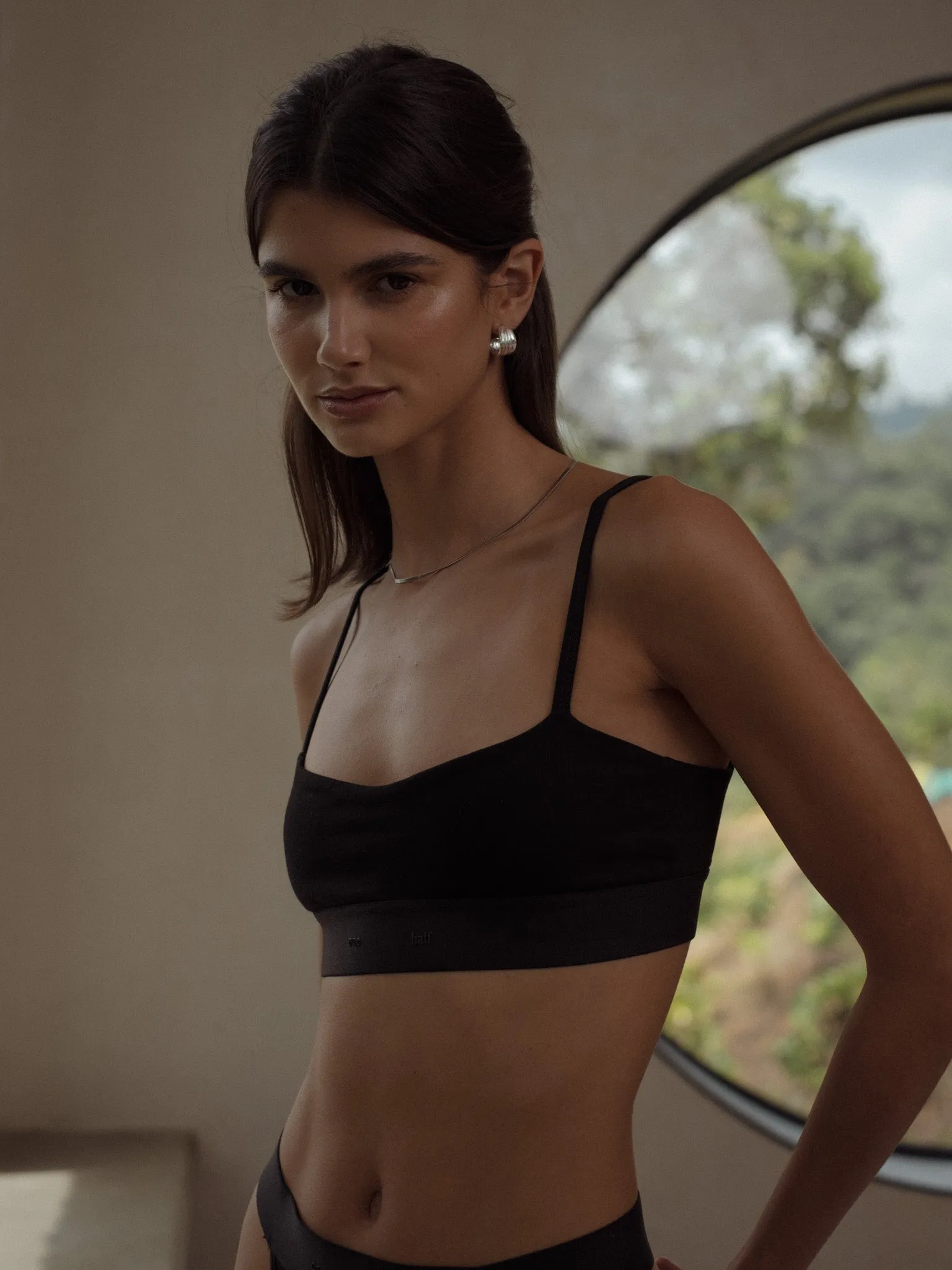 COTTON MICRO TINY TOP - BLACK