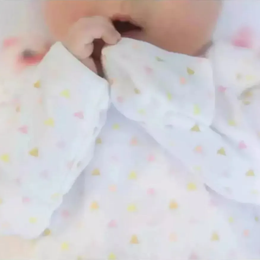 Cotton Sleep Gown - Pink Tiny Triangles