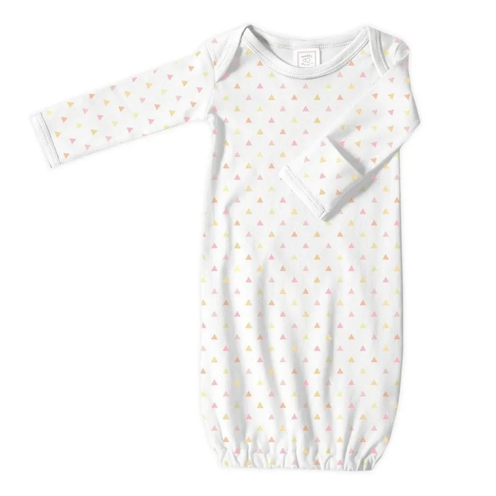 Cotton Sleep Gown - Pink Tiny Triangles