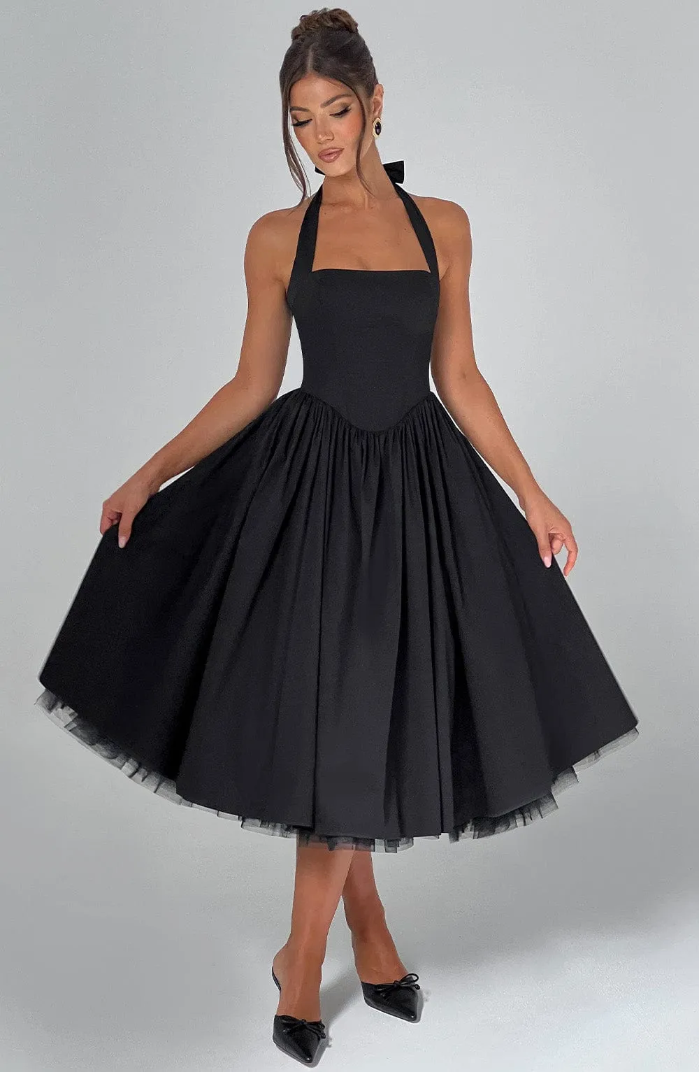 Cressida Midi Dress - Black