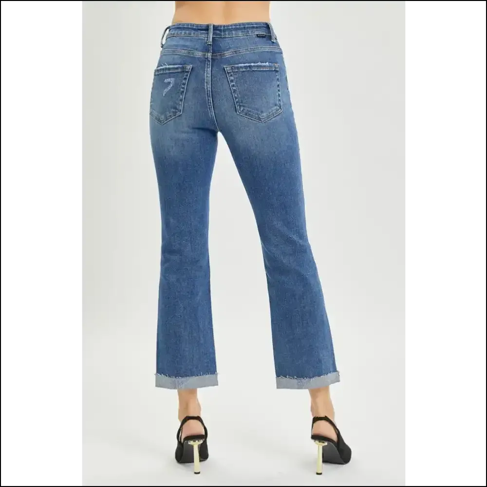 Cropped Bootcut Jeans: Confidence with a Button Fly Twist – Style Beware! 😎👖