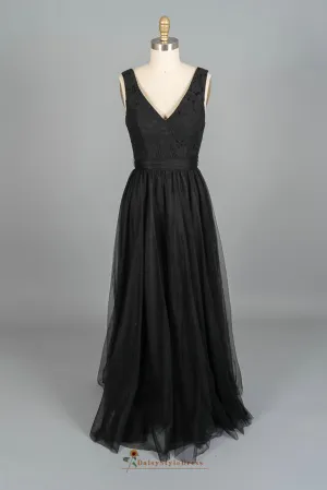 Custom Plus Size Black Party Dress