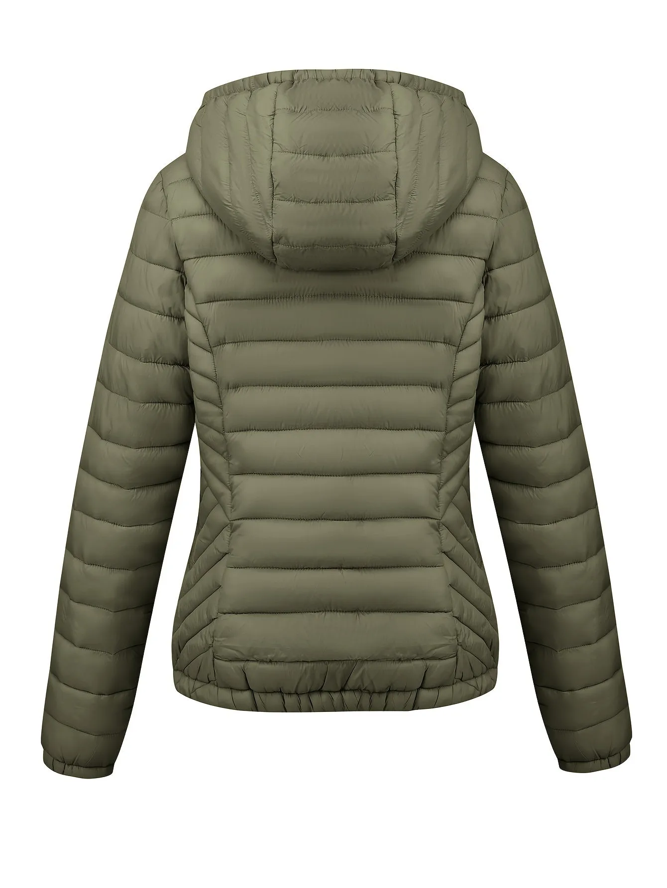 Damen Zip-up hoodie puffy coat