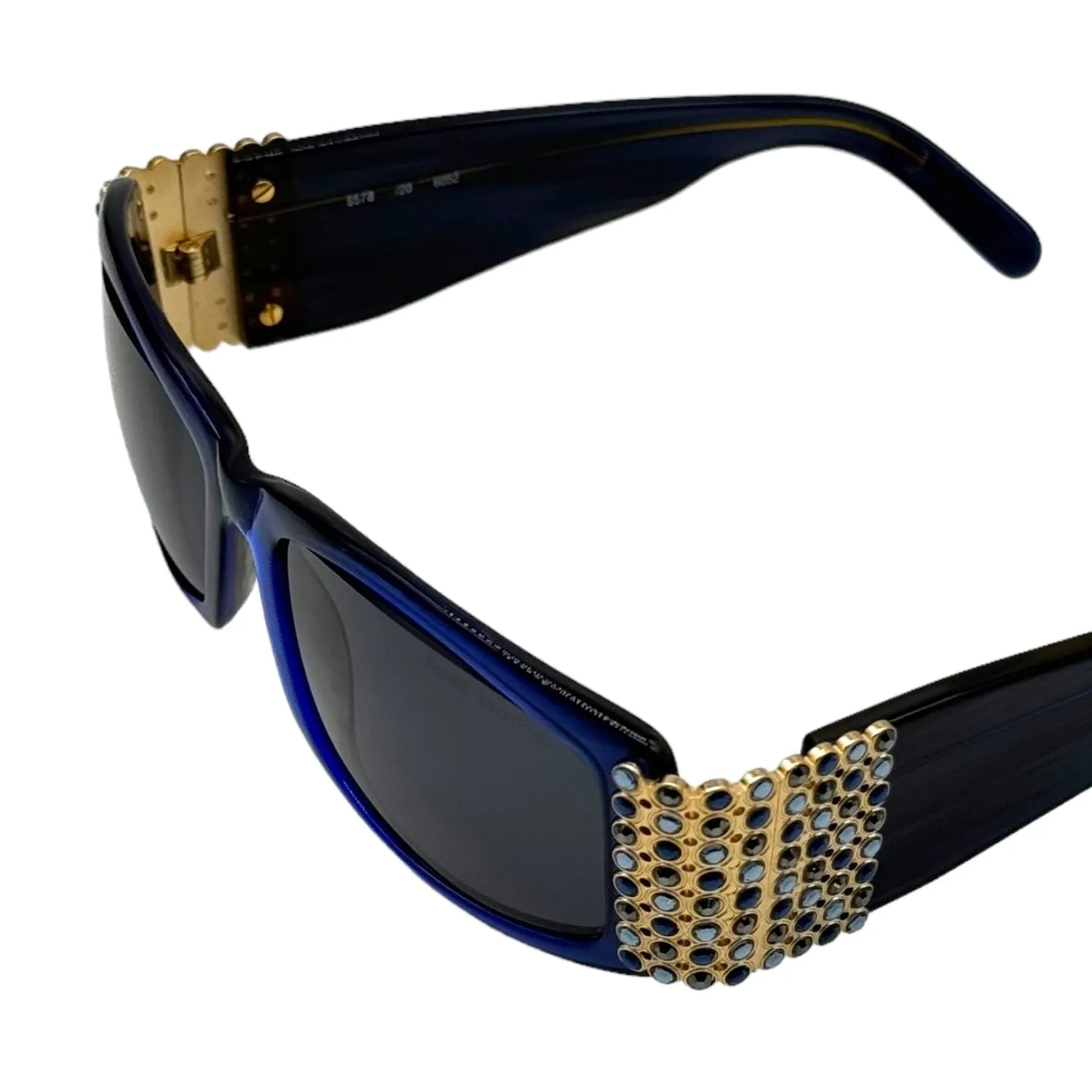 DANIEL SWAROVSKI Vintage Crystal-Embellished Sunglasses - Blue